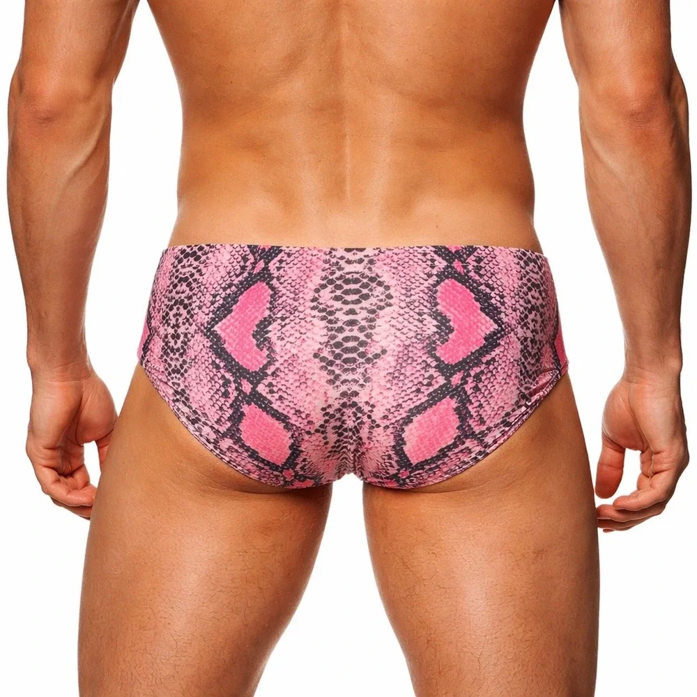 Jockmail Medium (27-30) Mens Pink Snakeskin Print Brief Low Rise Underwear JM394 - Picture 2 of 8